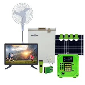 Small Portable Complete Off Grid Solar Energy Light System Kit for Home Power with Torch Ceiling Fan