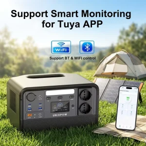 Smart App Control Portable Power Station 110V/220V Fast Recharge Solar Generator LiFePO4 Battery Home Outdoor Backup Power Supply
