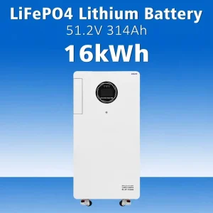 Smart LiFePO4 Home Solar Battery Storage System with 7.2kW Output and LCD Monitoring Display