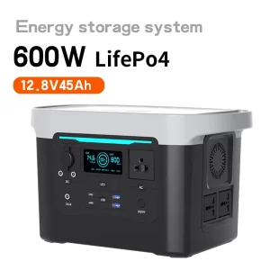 Solar 400W 600W 800W Outdoor Solar Generator with LiFePO4 Battery LCD Display Multiple Protection Portable Power Station