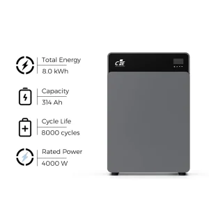 Solar 4kW 25.6V 314Ah 8kWh Battery and Inverter
