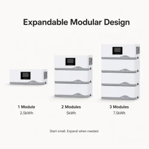 Solar Balcony Battery System All in One Home Energy Storage 2.5KWH 5KWH 7.5KWH Balcony Energy Storage System With Microinverter