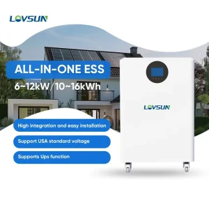 Solar Battery Lithium All in One 6kW 10kWh 12kW 16kWh Solar Energy Storage System with Hybrid Inverter for Home Power Solution