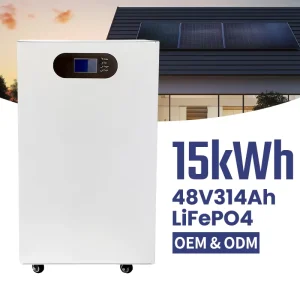 Solar Battery Lithium Ion 48V 100AH 200AH 300AH LiFePO4 51.2V 314Ah 16Kwh 10Kwh 15Kwh Weatherproof Home Battery Storage System