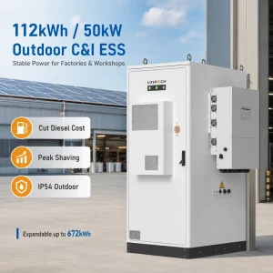 Solar Battery Storage System 50kW 150kW 300kW 112kWh 336kWh 672kWh Commercial Outdoor Cabinet for Factory Microgrid Backup Power