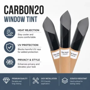 Solar Black Carbon Car Window Tint Film Nano Ceramic Glass Tint for Car Heat Control Window Sun Protection