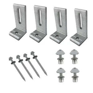 Solar Bracket for PV Mounting System L Foot with Self Tapping Screw for Roofs Shingle Roof Mounting Solar Solar Mounting Kits