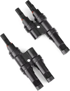 Solar Branch Connectors Waterproof Solar Panel Cable Connectors 1 Pair of Y Connector for Connecting Solar Panels FMM+MFF 30A