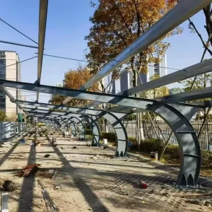 Solar Car Parking System PV Carport with Solar Mounting Structure for Urban and Residential Areas