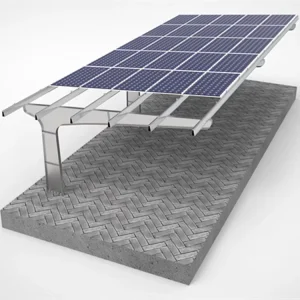 Solar Carport Mounting Brackets with Galvanized Poles and Carbon Steel Frame