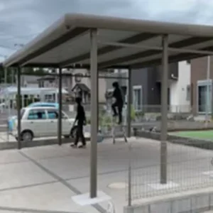 Solar Carport Mounting System for PV Carport Bracket Structure with Pre-Assembled C-Carbon Steel Column and Metal Roof