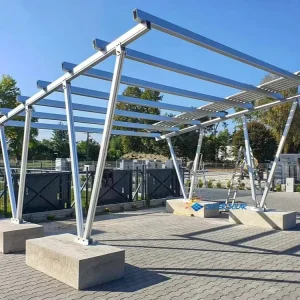 Solar Carport Panel System with AL6005-T5 Aluminum, Stainless Steel, and 60 m/s Wind Load
