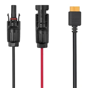 Solar Charge Cable Solar Connector to XT60 Adapter Connector for Solar Panel Portable Power Station and Solar Generator