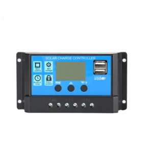 Solar Charge Controller 10A/20A/30A PWM 12V/24V LCD Display Dual USB 5V Output