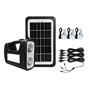 Solar Charging System Lithium Ion 6V Output Lantern Set Outdoor Rechargeable Power Bank Solar Panel Kit Portable USB Charger