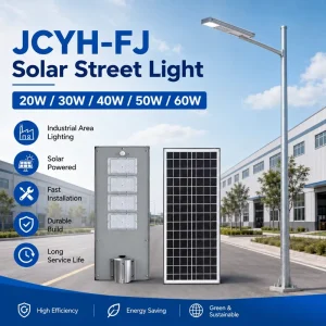 Solar DC LED Highway Street Light IP66 LiFePO4 Battery Aluminum ABS 120° Beam Angle 60W