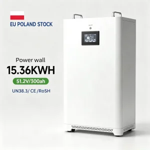 Solar Energy Storage Battery 51.2V 300Ah LiFePO4 Pack 15kWh 8000 Cycles Overcharge 95% Efficiency Model T30 Wall-Mounted