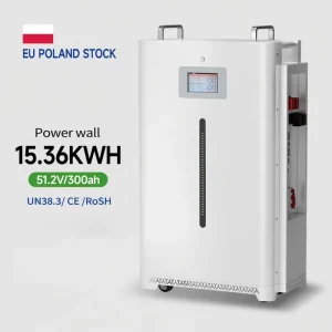 Solar Energy Storage Battery 51.2V 300Ah LiFePO4 Pack 15kWh 8000 Cycles Overcharge Protection 95% Charge Efficiency