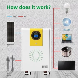 Solar Energy Storage Battery System Household Photovoltaic Integrated Machine Lithium Battery Hybrid Inverter