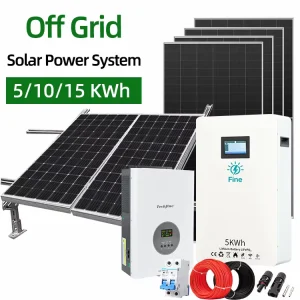Solar Energy Storage System PV Power System Home Off-Grid Complete Kit Lithium Ion 3kw Monocrystalline 580W PWM Single Phase 3