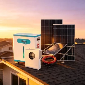 Solar Energy System for Home Portable Solar Power Station 10kWh Battery 6.2kW MPPT Inverter Full Kit with Solar Panels