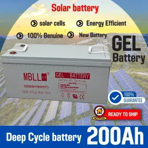 Solar Gel Battery (24Ah/33Ah/38Ah/55Ah/65Ah/100Ah/120Ah/150Ah/200Ah/250Ah)