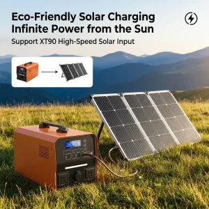 Solar Generator 1000W LiFePO4 Pure Sine Wave Portable Power Station 220V AC USB C Emergency Backup Outdoor Camping EU UK AU US