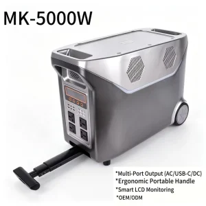 Solar Generator Portable Power Station Solar Charging Pure Sine Wave LiFePO4 Battery 5000W Outdoor Home