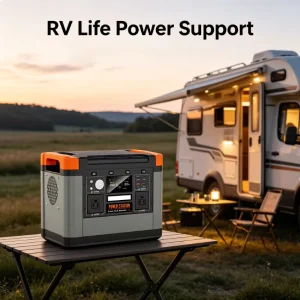Solar Generator Set 1500W Powerstation Lifepo4 Solar Generator 230V US Plug Portable Power Station for Emergency