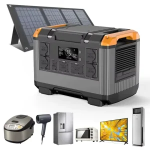 Solar Generator Set 2400W Powerstation LiFePO4 Solar Generator 230V EU Plug Portable Power Station for Emergency