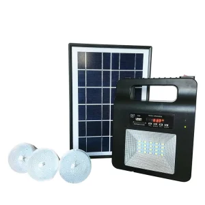 Solar Generator with 5W Panels Portable Power Station 3 LED Lamps Solar Powered Home Use Lithium Ion
