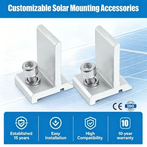 Solar Ground Cross Rail Clamp Aluminum Alloy PV Cross Connection Clamp for Ground Solar Mounting Bracket System CE Certified