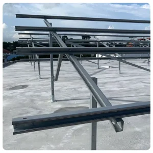 Solar Ground Mount Racking System with Steel Brackets