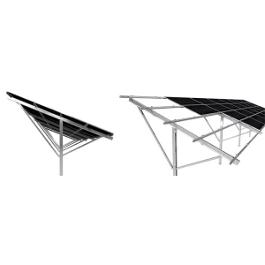 Solar Ground Mounting Steel Single Pole Structure with Hot-Dip Galvanized Surface Anti-Corrosion