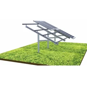 Solar Ground Mounting System Aluminum & Steel Anodized Racking Brackets with Easy Install for PV Panels