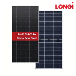 Solar Hi-MOX6 LR8-66HGD 595-625W Bifacial Dual Glass 615W 620W Energy System Solar Panel Stock Available