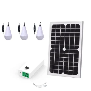 Solar Home Lighting Kit with Mobile Charging Mini LED Emergency System