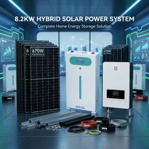 Solar Hybrid Inverter Kit 8.2kW Battery Backup for Home Appliances
