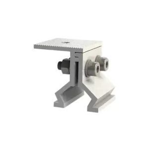 Solar Installation Fittings with Metal Roof Clamps and Aluminum Rail Brackets