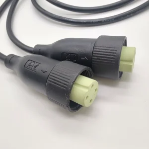 Solar Inverter Energy Storage Battery Use 4pins IP67 Waterproof Circular Connector Male Female Green