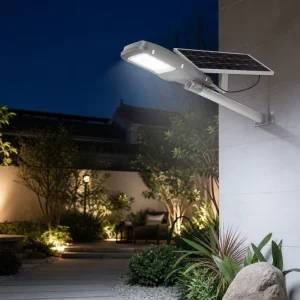 Solar LED Street Light 100W 200W 300W 6000LM LiFePO4 Battery Fast Charging 5054 Chip 145 Degree IP65 Adjustable Solar Panel