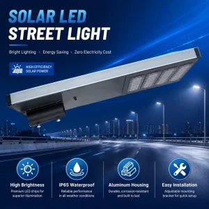 Solar LED Street Light IP66 Rated For Highway Use With Battery DC Power Supply And Aluminum Construction