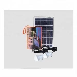 Solar Lighting Kit with LED Bulb and Lithium Battery for Home Use, Mobile Charging, and Reading