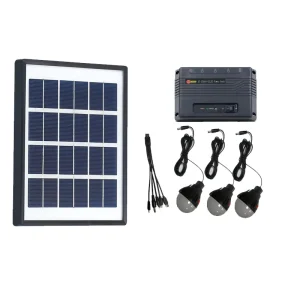 Solar Lighting System Kit With 1W LED Bulb
