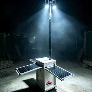 Solar Lights Tower Mini Solar Panels LED Light Cabinet for Night Lighting