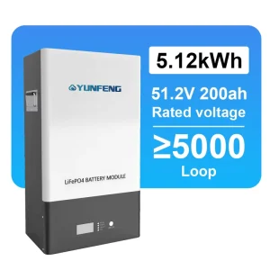 Solar Lithium Battery 10kWh LiFePO4 51.2V 200Ah Residential Energy Storage System up to 15 Parallel Connections CE OEM ODM