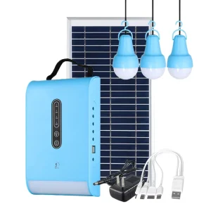 Solar MPPT Lithium Ion Energy Lighting Phone Battery System Kits Mini Power Station with Bulbs and Panel for Home Outdoor Use