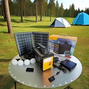Solar Media Home Lighting System Portable Dimmable All in One Light Kit