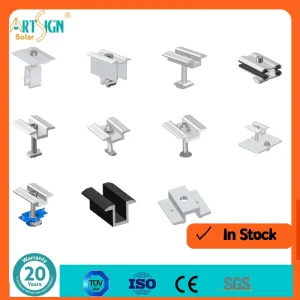 Solar Mid Clamp 30mm 40mm Fit for Universal Solar Panel Aluminum Solar Mounting Accessories Easy Install OEM Factory