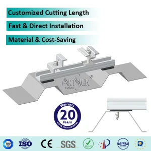 Solar Mini Rail Mounting Bracket OEM Manufacturer for Metal Roof